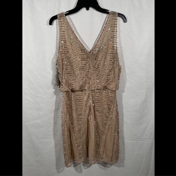 NWT $220 Adrianna Papell Beaded Short‎ Dress in 12 - Picture 5 of 10